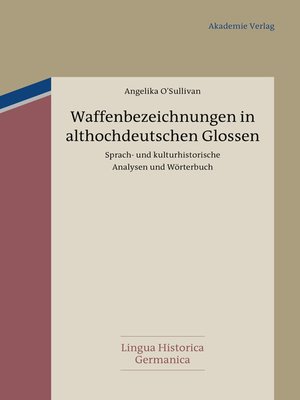 cover image of Waffenbezeichnungen in althochdeutschen Glossen